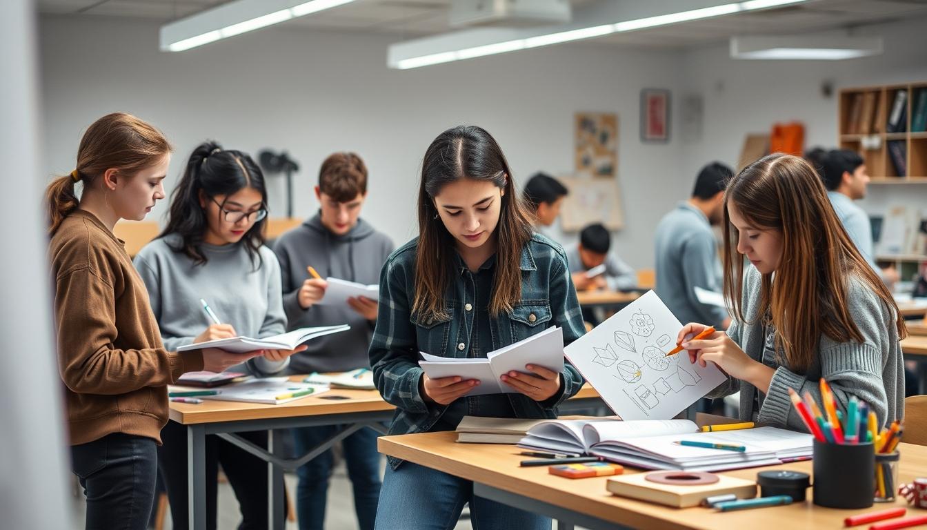 Students conducting research in a laboratory